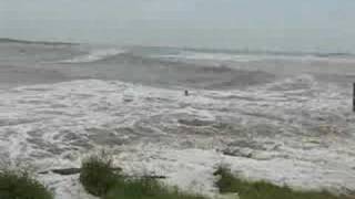 Hurricane Ike hits South Padre Island with big waves [upl. by Annohsat584]