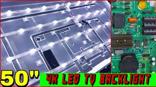 HOW TO FIX LED TV BACKLIGHT  50quot inch tv disassembly  EASY FIXINGTheSINGHCREATION [upl. by Nol240]