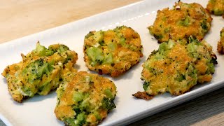 Cheesy Baked Broccoli Bites  Perfect Broccoli Snack  Recipe  162 [upl. by Nnayllek845]