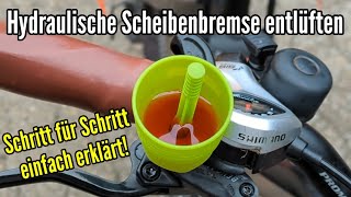 Hydraulische Bremse entlüften am Fahrrad und EBike Tutorial Scheibenbremse Fahrrad [upl. by Mountford127]