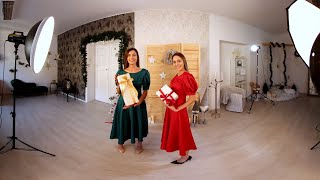 Holiday Photo Shoot  Canon Dual Fisheye Lens Test  VR180 8K  Fashion Metaverse  Lookroom [upl. by Anaes]