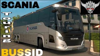 SCANIA Touring bus Mod in Bus simulator Indonesia  top Speed 220  Zero FPS  BUSSID [upl. by Ergener]