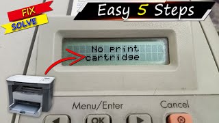 No print cartridge hp m1005 solution 100  Working with 5 Steps [upl. by Studley]