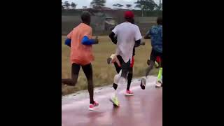 Eliud Kipchoge Training at Eldoret Sports Stadium Kenya [upl. by Arelc]