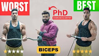 Best amp Worst BICEPS Exercise Ranked By Science ft Kuldeep Singh Yadav [upl. by Zullo]