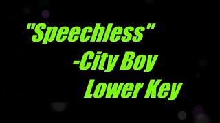 Speechless by City Boy Lower Key Karaoke [upl. by Nahallac945]