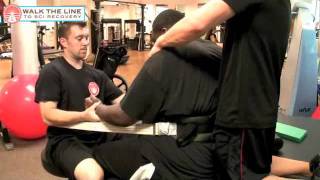 James C4C5 Quadriplegic exercises his core with Spinal cord recovery trainers July 2011 [upl. by Rolandson686]