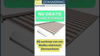 Elektrisch zonnescherm met gratis schocksensor [upl. by Sremlahc]