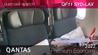 2022 Qantas Premium Economy on the oldest QF787 Sydney to LA [upl. by Seugram]