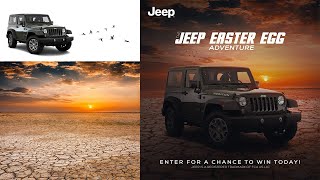 COMMERCIAL CAR POSTERBANNER DESIGN IN PHOTOSHOP  JEEP  DESIGNHOB [upl. by Fidelis]