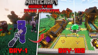 I Survived 100 Days in a Zombie Apocalypse in Minecraft Hardcore  Hindi [upl. by Eanore431]