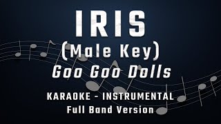 IRIS  MALE KEY  FULL BAND KARAOKE  INSTRUMENTAL  GOO GOO DOLLS [upl. by Raman519]