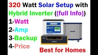 Luminous 300 Watt Solar Setup with SolarNXG 1100 Inverter [upl. by Amadeo254]