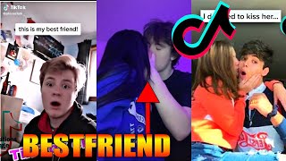 Today I tried kissing my Bestfriend Tiktok  Bestfriend challenge Tik Tok compilation  August 2020 [upl. by Ynottirb]