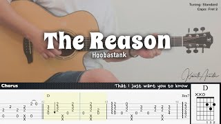 The Reason  Hoobastank  Fingerstyle Guitar  TAB  Chords  Lyrics [upl. by Ydnic]