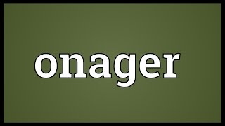 Onager Meaning [upl. by Neryt]