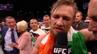 UFC 189 Conor McGregor and Chad Mendes Octagon Interviews [upl. by Ahselak]