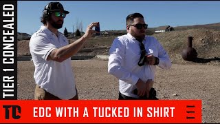 How to Carry Concealed with a Tucked in Shirt [upl. by Rialcnis103]