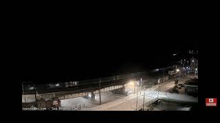 Dawlish Beach Cams 4318743004 pass Dawlish working 5P26 Exeter St Davids to Laira depot 211024 [upl. by Arikihs948]