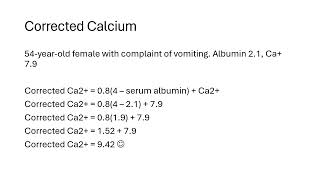 Corrected Calcium [upl. by Ybbil]