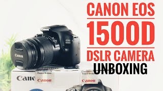 Canon EOS 1500D 241 Digital SLR Camera  Unboxing and First Impressions [upl. by Ecirtahs]