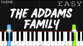 The Addams Family Theme  EASY Piano Tutorial [upl. by Ahsyekat]