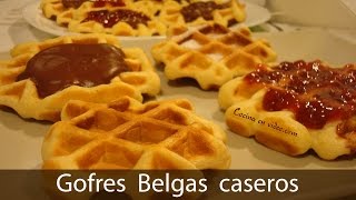 Waffles Gofres Belgas caseros  Belgian Waffles  Receta original jugosos y riquísimos 53 [upl. by Eisdnil183]