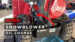 Honda Snowblower Oil Change [upl. by Quenby]