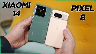 Xiaomi 14 vs Pixel 8 Batalla ANDROID 2024 [upl. by Anirehs479]