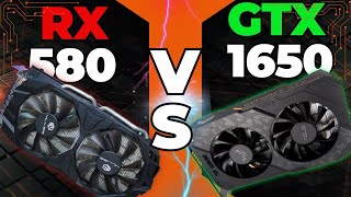 RX 580 2048sp vs GTX 1650  Testes Comparativo [upl. by Eedak157]