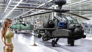 Inside Secret US Helicopter Factory APACHE AH64 Manufacturing process  Production line [upl. by Kaslik]