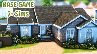 BASE GAME Family Home 🏡  Sims 4 Speed Build [upl. by Trilbi]