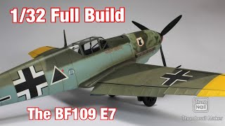 Eduard 132 Scale Messerschmitt BF109 E7 Build Paint Weather Video Model Aircraft [upl. by Boyd]