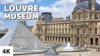 A Tour of LOUVRE MUSEUM  Paris France 4K [upl. by Amej]