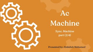 AC Machine  Sync Machine part24 [upl. by Nobel990]