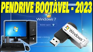 ✅Como Criar um Pendrive Bootável📀 Windows 7💻 em 2 mintuos ✔️ Passo a passo Atualizado 2023 [upl. by Ellehcsor]