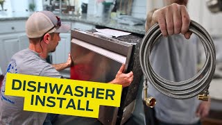 How to Install a Replacement Dishwasher [upl. by Ainigriv710]