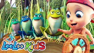 Five Little Speckled Frogs  S3EP87 Kindergarten Fun Highlights Compilation  LooLoo Kids [upl. by Anuahs]