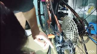 Shimano slx m7100 rear derailleur installed to 11speed deore m5100 cassette [upl. by Kemeny]