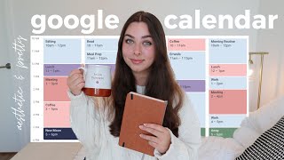 how to make your google calendar look pretty  aesthetic color coding [upl. by Bollay]