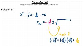 pqFormel 6 Brüche in der quadratische Gleichung [upl. by Aicemed632]