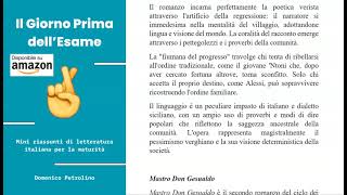 I MALAVOGLIA di G Verga  ANALISI RIASSUNTI BREVISSIMI DI LETTERATURA ITALIANA PER LA MATURITÀ [upl. by Connett]