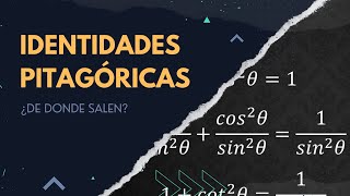 ¿De dónde salen las identidades pitagóricas [upl. by Nivla]