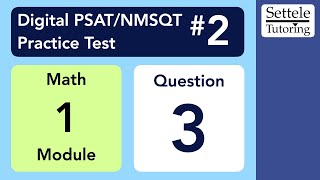 Digital PSAT 2 Math Module 1 Question 3 statistics [upl. by Gimble]