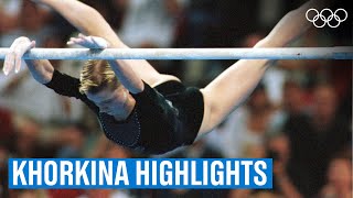 The best of Svetlana Khorkina at the Olympics  Athlete Highlights [upl. by Hillery533]