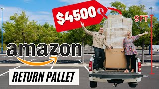 Our BIGGEST Amazon Returns Pallet Ever  Unboxing 4500 in MYSTERY Items [upl. by Surbeck799]