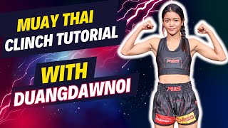 Muay Thai Clinch Tutorial with Duangdawnoi How to Escape the Double Collar Tie [upl. by Alrac]