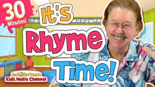 Its Rhyme Time  30 MINUTES of Fun Rhyming Songs for Kids  Jack Hartmann [upl. by Monda123]