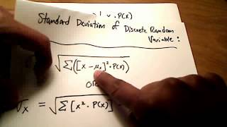 Stats Find the Mean and Standard Deviation of Discrete Random Variables by Hand [upl. by Aneliram]