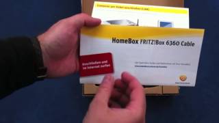 FRITZBox 6360 Cable  Kabelanschluss Unpacking [upl. by Seraphina568]